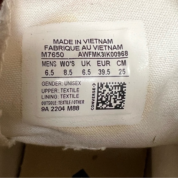 Converse All Star Chuck Taylor High Top Canvas Tennis Shoes Size 6.5 - Picture 8 of 8